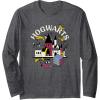 imageAmazon Essentials Harry Potter Hogwarts Castle Smiling Icons Long Sleeve TShirtDark Heather Grey