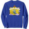 imageAmazon Essentials Harry Potter Hogwarts Hufflepuff House Cartoon Scene SweatshirtRoyal Blue