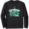 imageAmazon Essentials Harry Potter Hogwarts Slytherin House Cartoon Scene Long Sleeve TShirtBlack