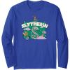 imageAmazon Essentials Harry Potter Hogwarts Slytherin House Cartoon Scene Long Sleeve TShirtRoyal Blue