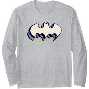 imageAmazon Essentials DC Comics Batman 3D Bat Logo Long Sleeve TShirtHeather Grey