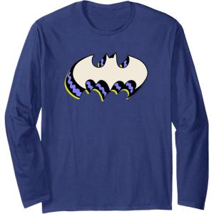 imageAmazon Essentials DC Comics Batman 3D Bat Logo Long Sleeve TShirtNavy Blue