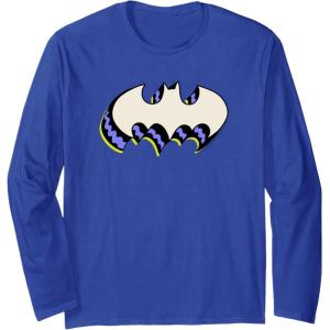 imageAmazon Essentials DC Comics Batman 3D Bat Logo Long Sleeve TShirtRoyal Blue