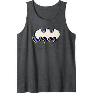 imageAmazon Essentials DC Comics Batman 3D Bat Logo Tank TopDark Heather Grey