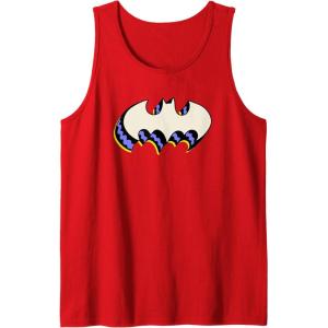imageAmazon Essentials DC Comics Batman 3D Bat Logo Tank TopRed