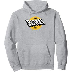 imageAmazon Essentials DC Comics Batman Circle 3D Shifted Logo Pullover HoodieHeather Grey