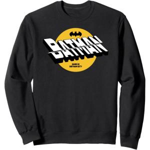 imageAmazon Essentials DC Comics Batman Circle 3D Shifted Logo SweatshirtBlack
