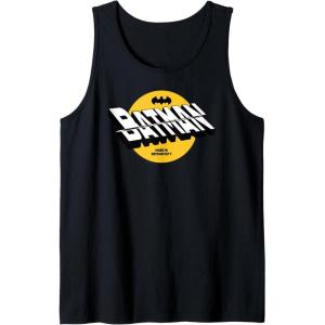 imageAmazon Essentials DC Comics Batman Circle 3D Shifted Logo Tank TopBlack