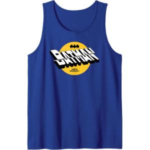 imageAmazon Essentials DC Comics Batman Circle 3D Shifted Logo Tank TopRoyal Blue