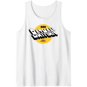 imageAmazon Essentials DC Comics Batman Circle 3D Shifted Logo Tank TopWhite