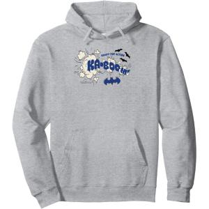 imageAmazon Essentials DC Comics Batman Comic Kaboom Ready for Action Pullover HoodieHeather Grey