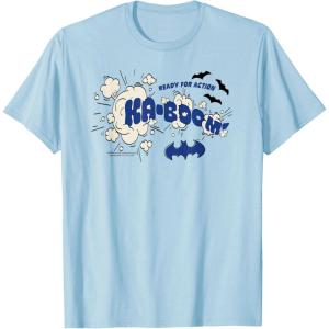 imageAmazon Essentials DC Comics Batman Comic Kaboom Ready for Action TShirtBaby Blue
