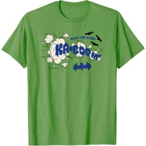 imageAmazon Essentials DC Comics Batman Comic Kaboom Ready for Action TShirtGrass Green