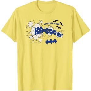imageAmazon Essentials DC Comics Batman Comic Kaboom Ready for Action TShirtLemon Yellow