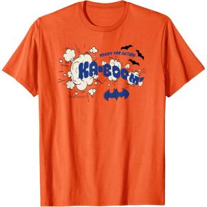 imageAmazon Essentials DC Comics Batman Comic Kaboom Ready for Action TShirtOrange