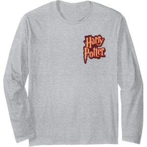 imageAmazon Essentials Harry Potter Front and Back Gryffindor Collegiate Collage Long Sleeve TShirtHeather Grey