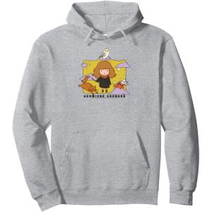 imageAmazon Essentials Harry Potter Hermione Granger Icons Cartoon Portrait Pullover HoodieHeather Grey