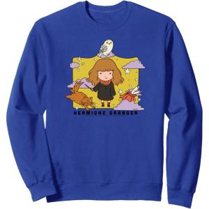imageAmazon Essentials Harry Potter Hermione Granger Icons Cartoon Portrait SweatshirtRoyal Blue