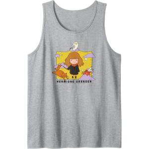 imageAmazon Essentials Harry Potter Hermione Granger Icons Cartoon Portrait Tank TopHeather Grey