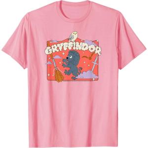 imageAmazon Essentials Harry Potter Hogwarts Gryffindor House Cartoon Scene TShirtPink