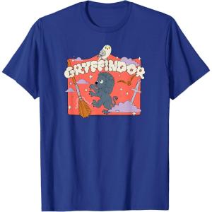 imageAmazon Essentials Harry Potter Hogwarts Gryffindor House Cartoon Scene TShirtRoyal Blue