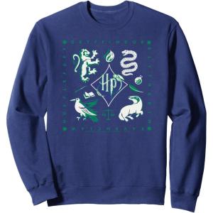 imageAmazon Essentials Harry Potter Hogwarts Houses Square SweatshirtNavy Blue