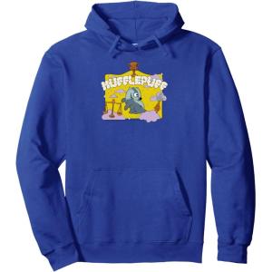 imageAmazon Essentials Harry Potter Hogwarts Hufflepuff House Cartoon Scene Pullover HoodieRoyal Blue