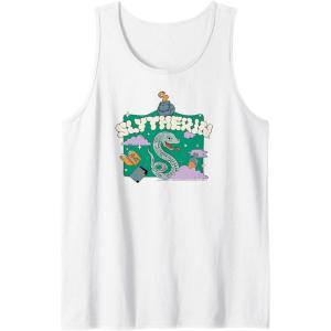 imageAmazon Essentials Harry Potter Hogwarts Slytherin House Cartoon Scene Tank TopWhite