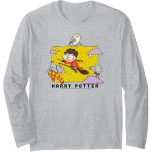 imageAmazon Essentials Harry Potter Icons Cartoon Portrait Long Sleeve TShirtHeather Grey