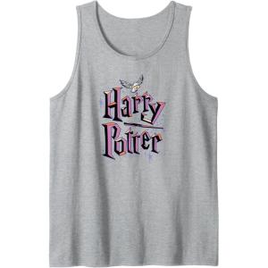 imageAmazon Essentials Harry Potter Multicolor Purple Logo Tank TopHeather Grey