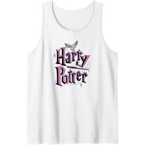 imageAmazon Essentials Harry Potter Multicolor Purple Logo Tank TopWhite