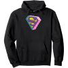 imageAmazon Essentials DC Comics Superman Bright Checkerboard 3D Logo Pullover HoodieBlack