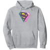 imageAmazon Essentials DC Comics Superman Bright Checkerboard 3D Logo Pullover HoodieHeather Grey