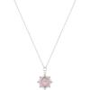 imageAmazon Essentials Disney Plated Cubic Zirconia and Pink Mother of Pearl Beauty ampamp The Beast Pendant Necklace