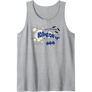 imageAmazon Essentials DC Comics Batman Comic Kaboom Ready for Action Tank TopHeather Grey