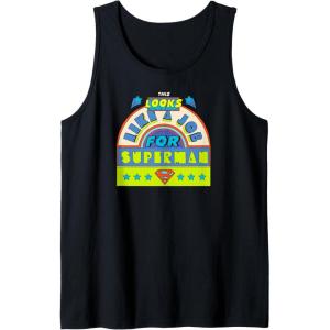 imageAmazon Essentials DC Comics This Looks Like a Job for Superman Tank TopBlack