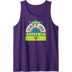 imageAmazon Essentials DC Comics This Looks Like a Job for Superman Tank TopPurple