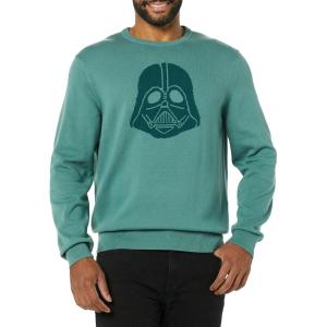 imageAmazon Essentials Disney  Marvel  Star Wars Mens Crew SweatersStar Wars Vader