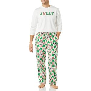 imageAmazon Essentials Disney  Marvel  Star Wars Mens Flannel Pajama Sleep SetsMickey Holiday  Mens