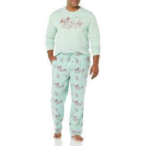 imageAmazon Essentials Disney  Marvel  Star Wars Mens Flannel Pajama Sleep SetsMickey Winter  Mens