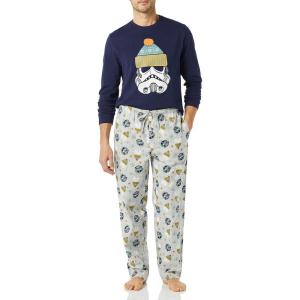 imageAmazon Essentials Disney  Marvel  Star Wars Mens Flannel Pajama Sleep SetsStar Wars Winter  Mens