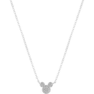 imageAmazon Essentials Disney Plated Pave Cubic Zirconia Mickey Mouse Necklace