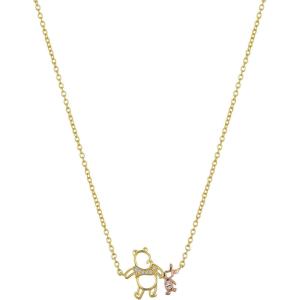 imageAmazon Essentials Disney Plated Winnie The Pooh ampamp Piglet Pendant Necklace