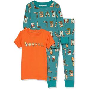 imageAmazon Essentials Marvel Boys and Toddlers SnugFit Pajama Sleep Sets 3PieceFestive Marvel