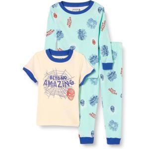 imageAmazon Essentials Marvel Boys and Toddlers SnugFit Pajama Sleep Sets 3PieceMarvel Spiderman Print