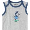 imageAmazon Essentials Disney  Marvel  Star Wars Unisex Babies Sleeveless Bodysuits Pack of 6Mickey Oh Boy