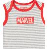 imageAmazon Essentials Disney  Marvel  Star Wars Unisex Babies Sleeveless Bodysuits Pack of 6Multicolor Marvel Friends
