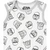 imageAmazon Essentials Disney  Marvel  Star Wars Unisex Babies Sleeveless Bodysuits Pack of 6Star Wars Tiny Trooper