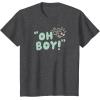 imageAmazon Essentials Mens Mickey Oh Boy TShirt Black SmallDark Heather Grey