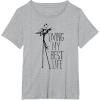imageAmazon Essentials Mens Nightmare Before Christmas Jack Living My Best Life Graphic TShirt White SmallHeather Grey